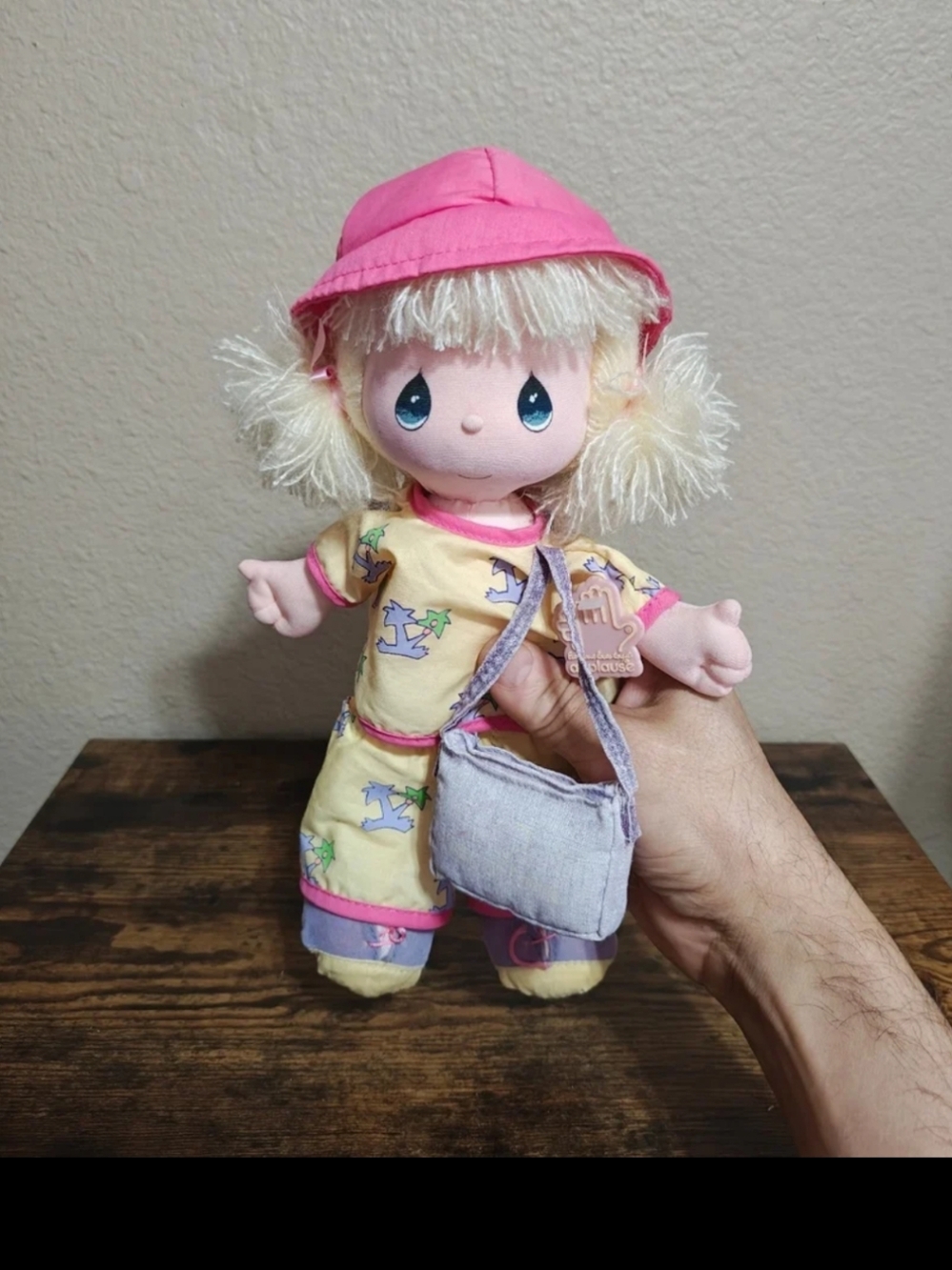 1988 Vintage Precious Moments Second Edition Doll of The Month Nellie Doll Plush